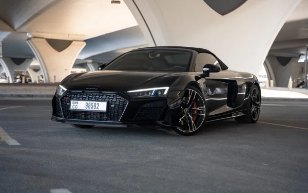 Black Audi R8 Spyder, 2022 Photo 2