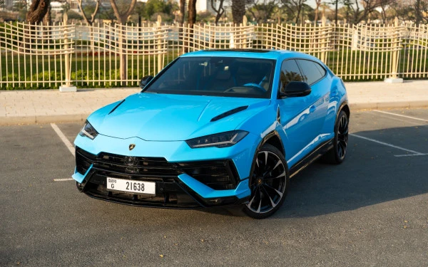 Blue Lamborghini Urus, 2023 Photo 6