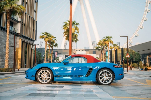 Blue Porsche Boxster 718 Style Edition, 2023 Photo 3