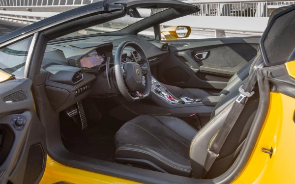Yellow Lamborghini Huracan Spyder, 2021 Photo 7
